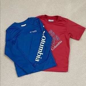 Columbia Kids Rashguard Set - Blue and Red - Size XS (6/7) and S (8)